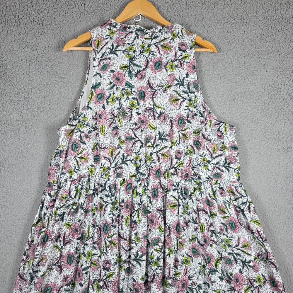 Torrid Dress Sz 3X Floral Midi Gauze Tiered Linework Floral Sleeveless Boho NWT - Picture 5 of 12